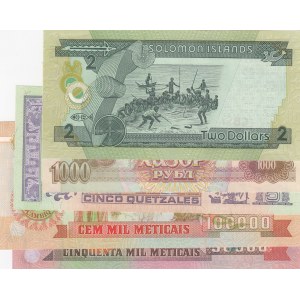 Mix Lot,  UNC,  5 Different banknotes