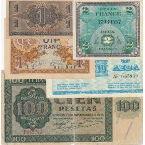 Mix Lot,  5 different banknotes