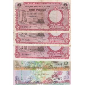 Mix Lot,  Different 5 banknotes