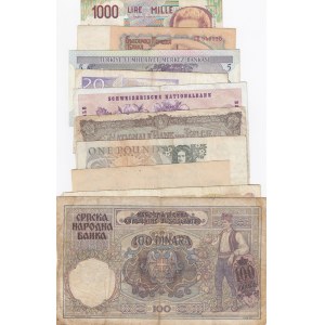 Mix Lot,  Total 10 differant EURAPEAN COUNTRIES banknotes lot