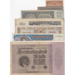 Mix Lot,  Total 9 banknotes