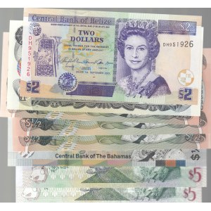 Mix Lot,  Total 8 banknotes with Queen Elizabeth II. Portrait
