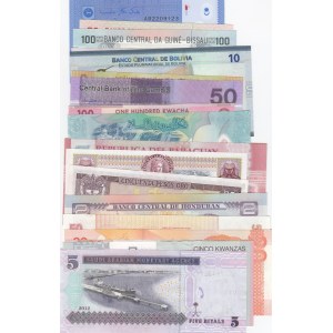 Mix Lot,  Total UNC 18 banknotes