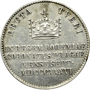 Austria, Ferdynand I, Żeton koronacyjny, Praga 1836