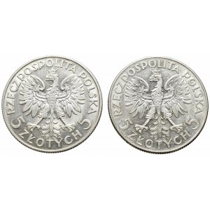 II Rzeczpospolita, 5 złotych 1932 i 1933 Głowa kobiety 