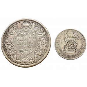 British India, lot 2 coins