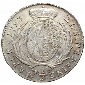 Germany, Saxony, Friedrich August, 1/3 thaler 1793, Dresden