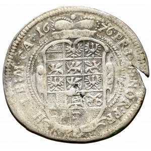 Germany, Brandenburg-Ansbach, Johann Friedrich, 1/6 thaler 1676