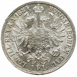 Austria, Franz Joseph, 1 florin 1884