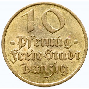 Wolne Miasto Gdańsk, 10 pfennigów 1932