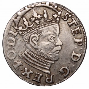 Stefan Batory, Trojak 1585, Ryga - nieopisany PO:D:L
