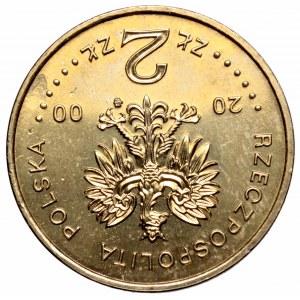 III RP, 2 złote 2000 Solidarność - ODWROTKA