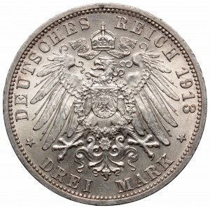 Germany, Preussen, 3 mark 1913