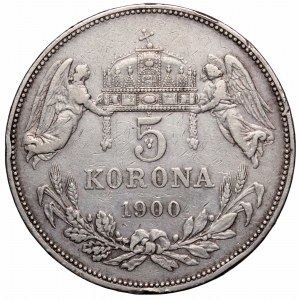 Hungary, Franz Joseph, 5 korona 1900