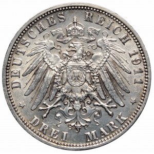 Germany, Bayern, 3 mark 1911