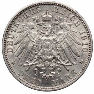Niemcy, Bawaria, 3 marki 1910