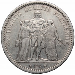 Francja, 5 franków 1872 - rzadkie