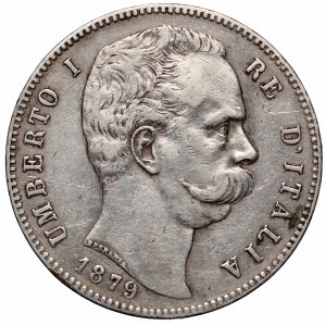 Italy, 5 lira 1879