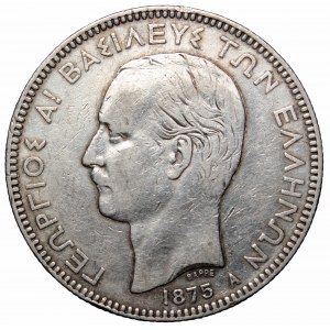 Grecja, 5 drachm 1875