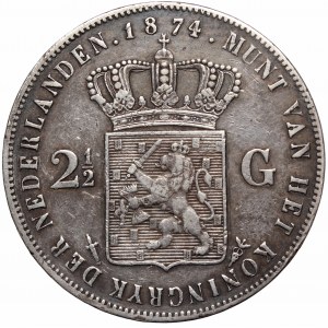 Netherlands, 2-1/2 gulden 1874