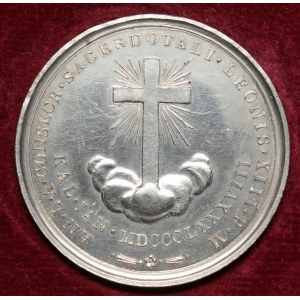 Watykan, Leon XIII, Medal 10 rok pontyfikatu 1888 srebro