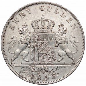 Germany, Bayern, 2 gulden 1853