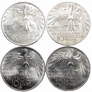 Niemcy, zestaw 10 marek 1972 Olimpiada (4szt)
