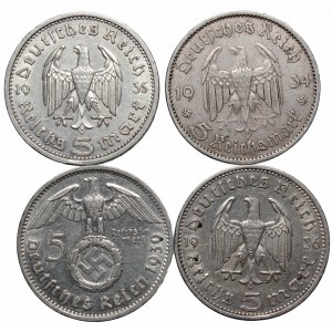Niemcy, Zestaw 5 marek 1934-1939