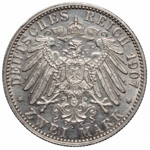 Niemcy, Badenia, 2 marki 1907 - Proof like