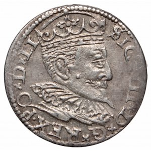Zygmunt III Waza, Trojak 1597, Ryga -nieopisany REX•