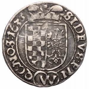 Śląsk, Stany Ewangelickie, 3 krajcary 1635, Wrocław - nieopisany EVAN SIL