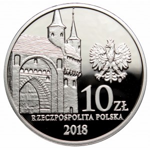 III RP, 10 złotych 2018 760-lecie Towarzystwa Strzeleckiego Bractwo Kurkowe w Krakowie