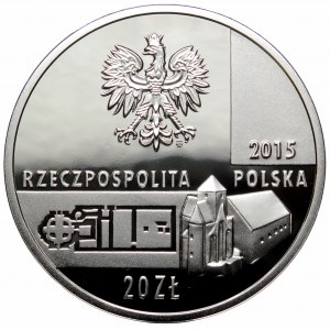 III RP, 20 złotych 2015 Zabytki Kultury w Polsce Relikty budowli pałacowo-sakralnej na Ostrowie Lednickim
