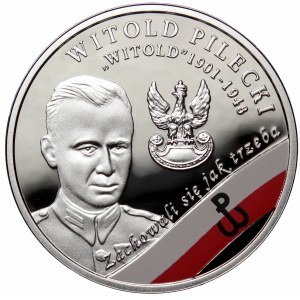 III RP, 10 złotych 2017 Wyklęci przez komunistów żołnierze niezłomni Witold Pilecki 