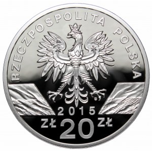 III RP, 20 złotych 2015 Zwierzęta świata Pszczoła Miodna