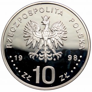 III RP, 10 złotych 1998 Zygmunt III Waza - półpostać