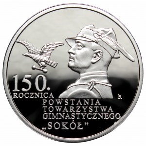 III RP, 10 złotych 2017 150 rocznica powstania Towarzystwa Gimnastycznego Sokół