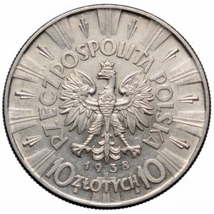 II Rzeczpospolita, 10 złotych 1938 Piłsudski 