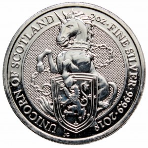 Wielka Brytania, 5 funtów 2018 Unicorn of Scotland