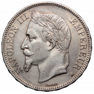 Francja, 5 franków 1868 BB