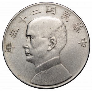 Chiny, 1 dollar 1934, Sun Yat-sen