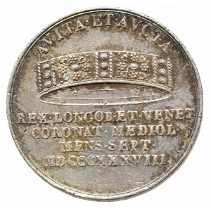 Austria, Ferdynand I, Żeton koronacyjny, Mediolan 1838