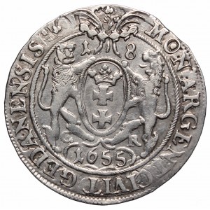 Jan II Kazimierz, Ort 1655, Gdańsk - listek na końcu legendy