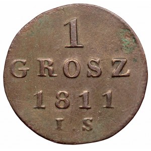 Księstwo Warszawskie, 1 grosz 1811 IS