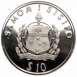 Samoa, 10 dolarów 1991 Olimpiada, srebro