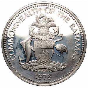 Bahamas, 2 dollars 1978, silver