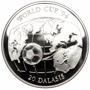 Gambia, 20 dolarów 1994, srebro