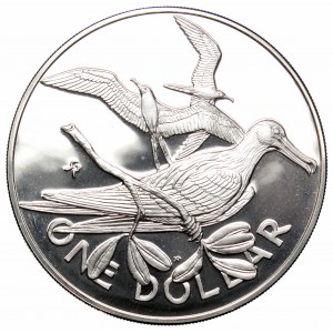 BVI, 1 dolar 1977, srebro