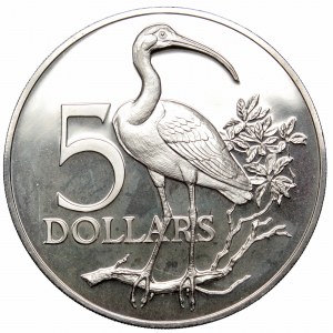 Trinidad and Tobago, 5 dollars 1973, silver