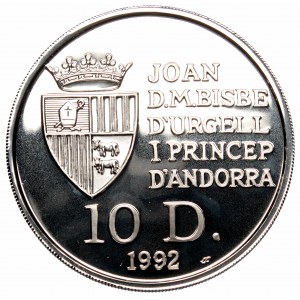 Andorra, 10 dollars 1992